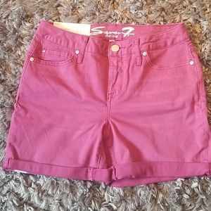 SEVEN 🆕️ Pink Rolled Cuff Shorts